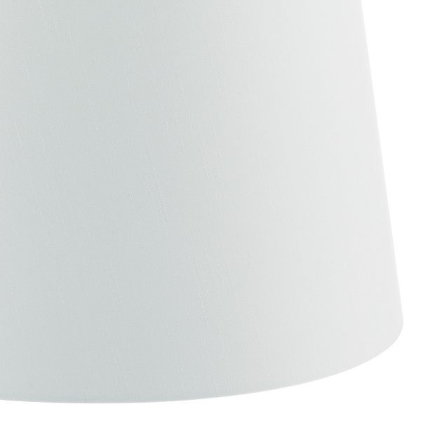 Cezanne White Faux Silk Tapered Drum Shade White 40cm - Image 3