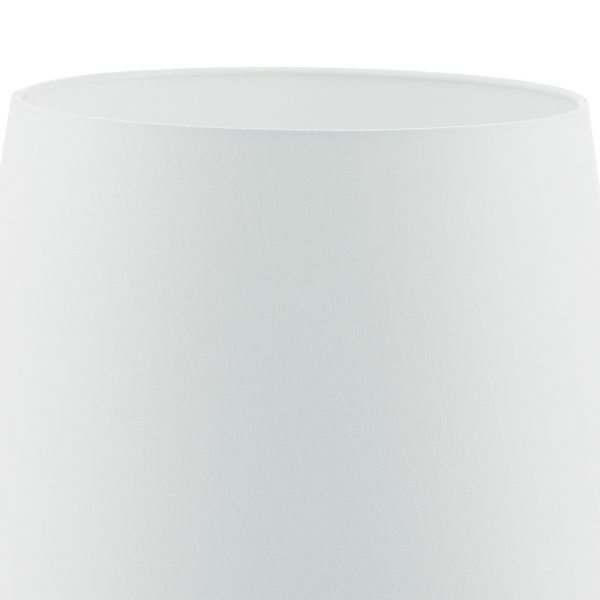 Cezanne White Faux Silk Tapered Drum Shade White 40cm - Image 4