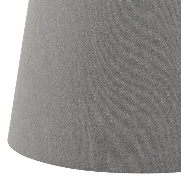 Cezanne Grey Faux Silk Tapered Drum Shade 40cm - Image 2