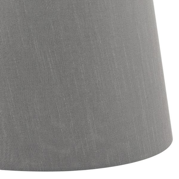 Cezanne Grey Faux Silk Tapered Drum Shade 40cm - Image 3