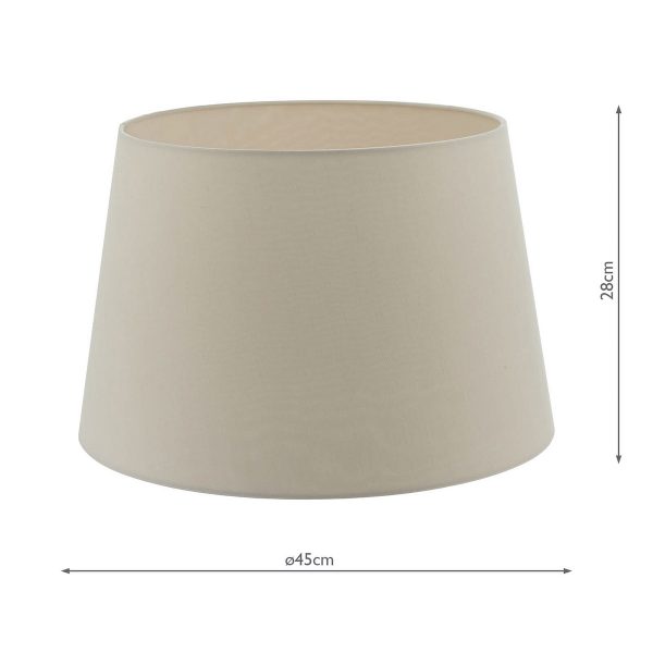 Cezanne Ecru Faux Silk Tapered Drum Shade 45cm - Image 5