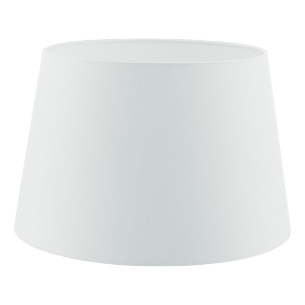 Cezanne White Faux Silk Tapered Drum Shade 45cm