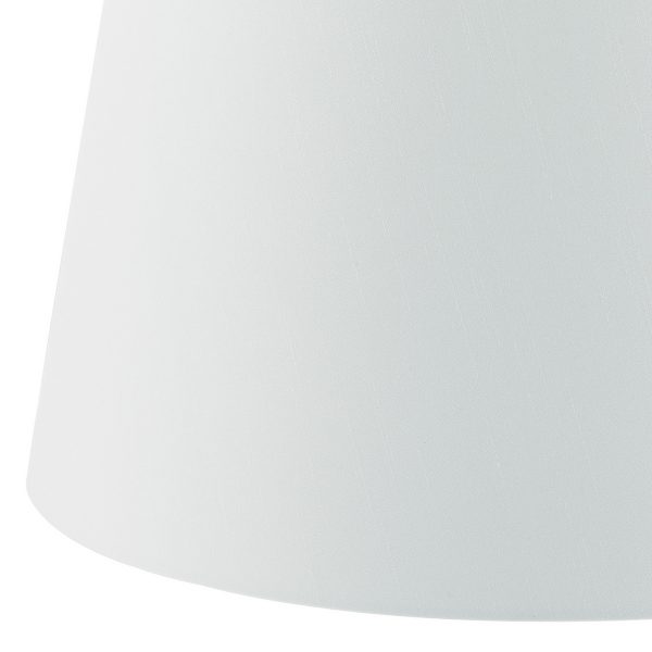 Cezanne White Faux Silk Tapered Drum Shade 45cm - Image 2