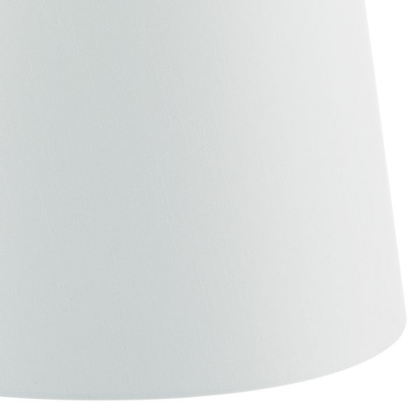 Cezanne White Faux Silk Tapered Drum Shade 45cm - Image 3