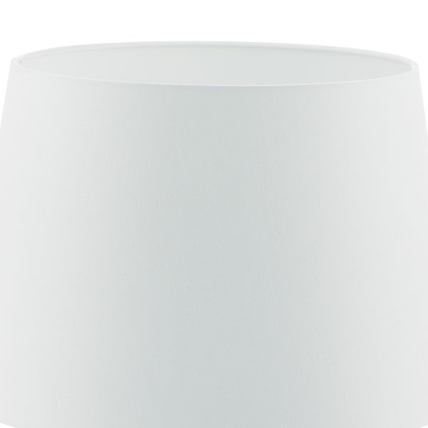 Cezanne White Faux Silk Tapered Drum Shade 45cm - Image 4