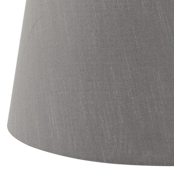 Cezanne Grey Faux Silk Tapered Drum Shade 45cm - Image 2