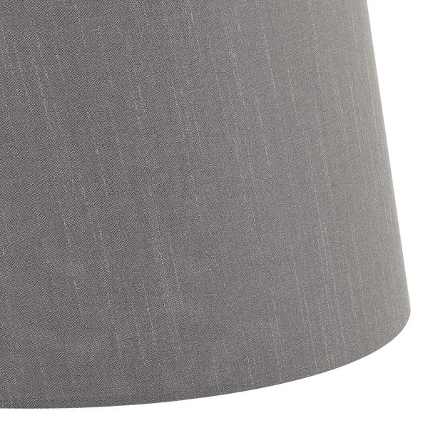 Cezanne Grey Faux Silk Tapered Drum Shade 45cm - Image 3