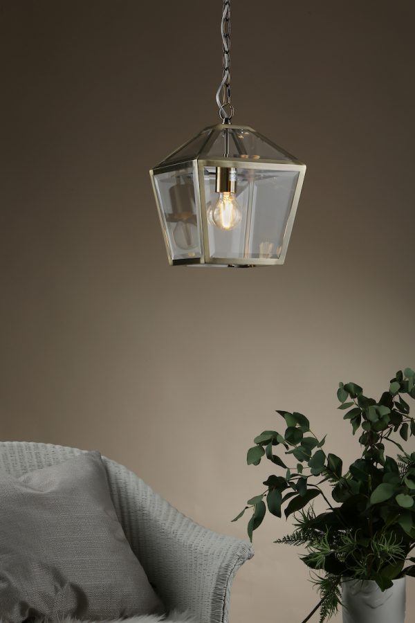 Churchill 1 Light Pendant Antique Brass - Image 5