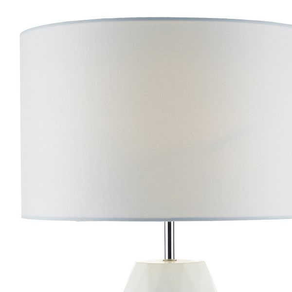 Ciara Table Lamp White With Shade - Image 3