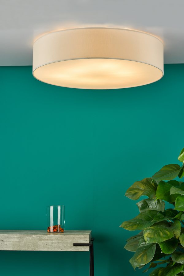 Cierro 6 Light Flush Taupe With Diffuser 80cm - Image 5