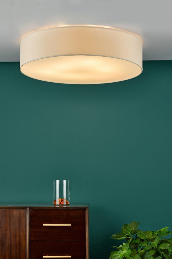Cierro 6 Light Flush Taupe With Diffuser 80cm - Image 6