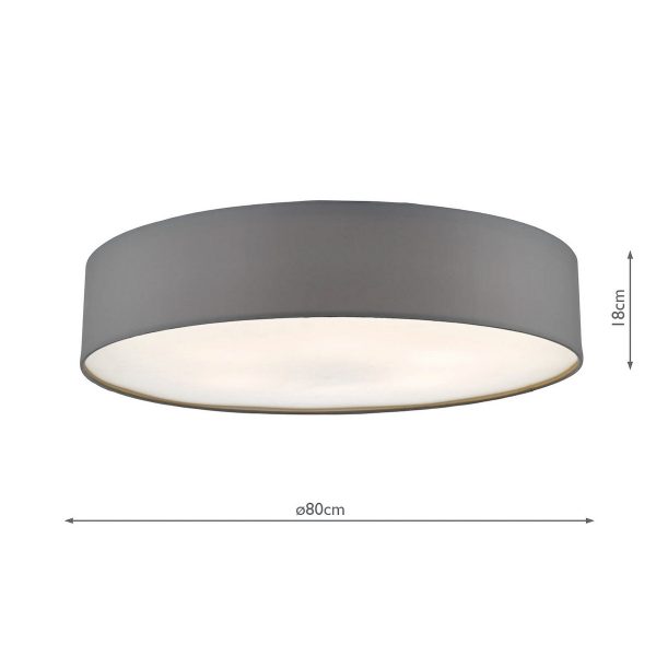 Cierro 6 Light Flush Grey 80cm - Image 5