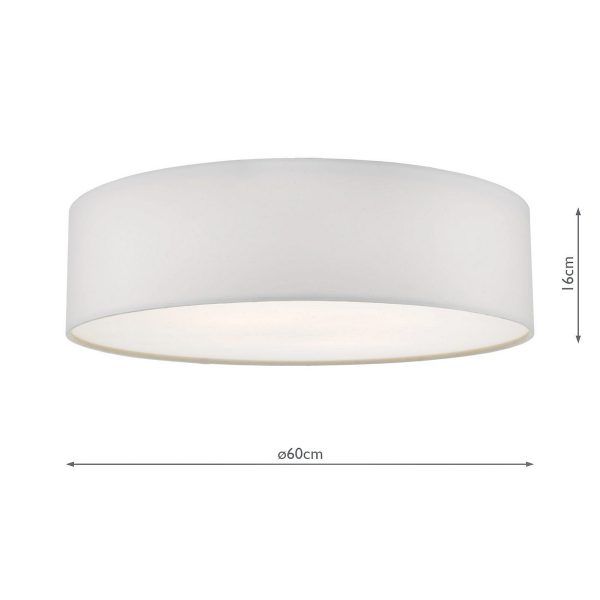 Cierro 4 Light Flush Ivory 60cm - Image 5