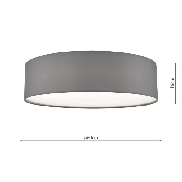 Cierro 4 Light Flush Grey 60cm - Image 5