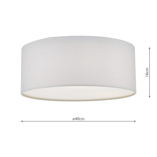 Cierro 3 Light Flush Ivory 40cm - Image 5