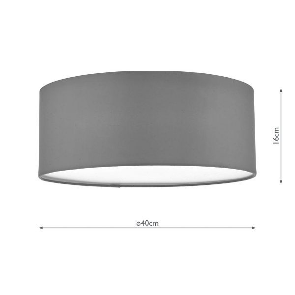 Cierro 3 Light Flush Grey 40cm - Image 5