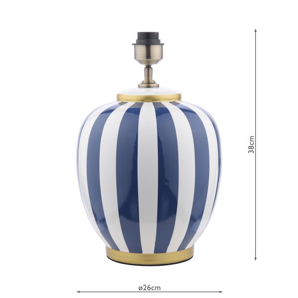 Circus Ceramic Table Lamp Blue & White Base Only - Image 6