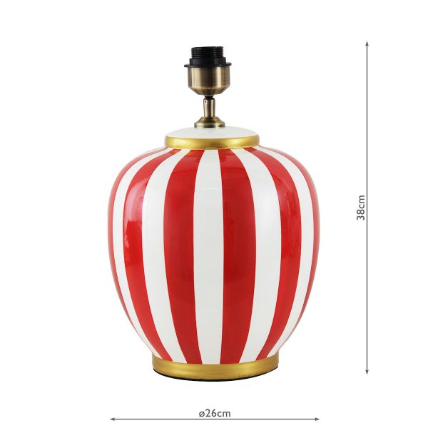 Circus Ceramic Table Lamp Yellow & White Base Only - Image 6