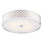 Civic 5 Light Flush Large Polished Chrome