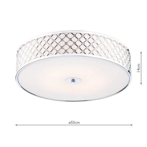 Civic 5 Light Flush Large Polished Chrome - Image 6