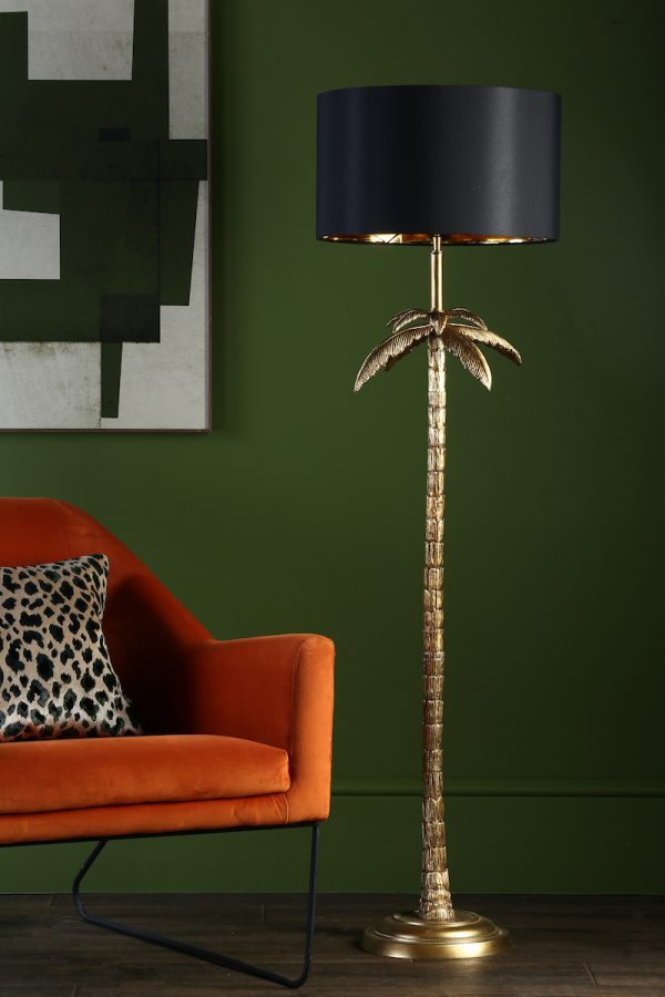 Coco Floor Lamp Antique Gold With Shade - Image 7