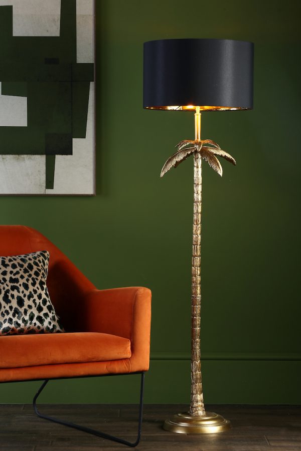Coco Floor Lamp Antique Gold With Shade - Image 8