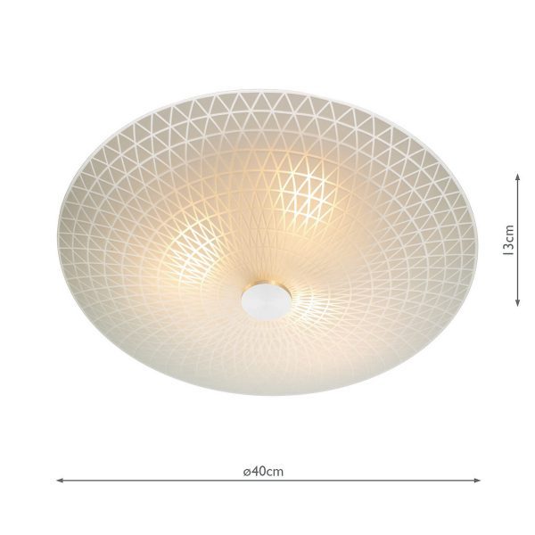 Colby 3 Light Glass Flush - Image 4