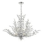 Cordelia 9 Light Pendant Polished Chrome & Crystal