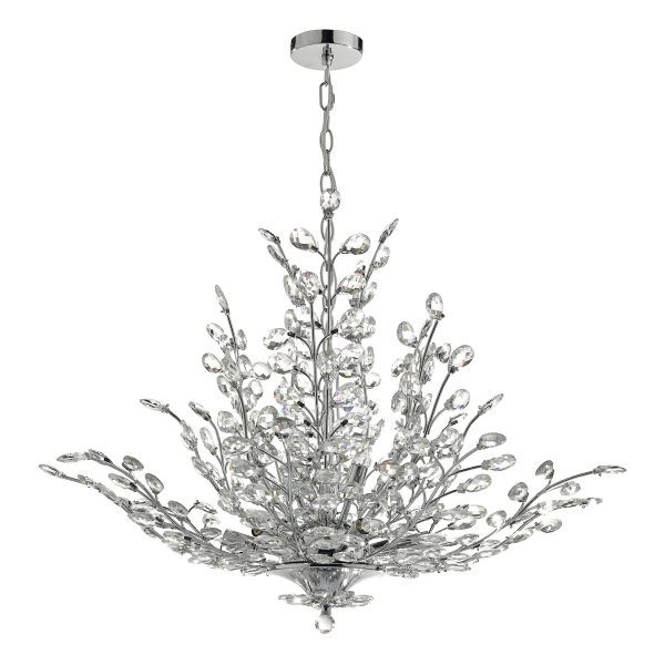 Cordelia 9 Light Pendant Polished Chrome & Crystal - Image 2