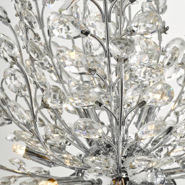 Cordelia 9 Light Pendant Polished Chrome & Crystal - Image 4