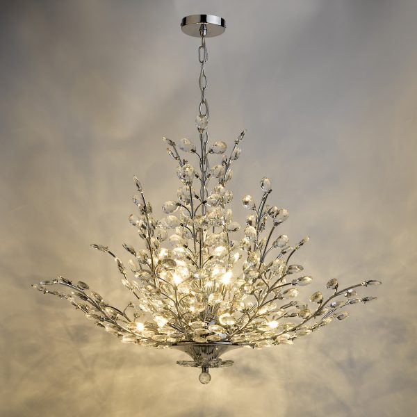 Cordelia 9 Light Pendant Polished Chrome & Crystal - Image 5
