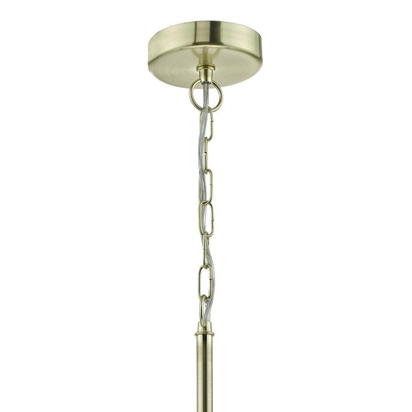 Cristin 4 Light Pendant Satin Brass With Navy Shade - Image 3