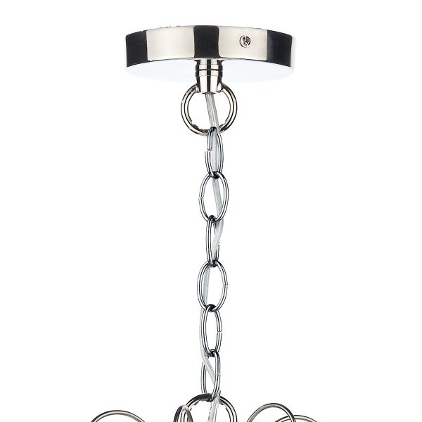 Daniella 6 Light Pendant Polished Nickel Crystal Dual Mount - Image 2