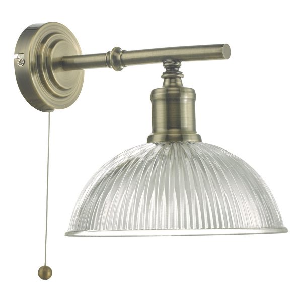 Dara Wall Light Antique Brass & Glass - Image 2