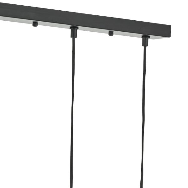 Dax 3 Light Bar Pendant Black & Polished Chrome - Image 4