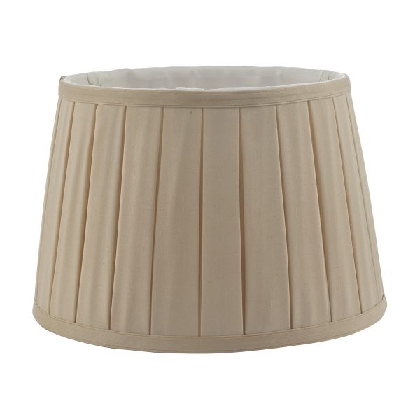 Degas Taupe Faux Silk Tapered Drum Shade 45cm - Image 2