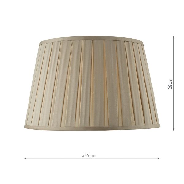 Degas Taupe Faux Silk Tapered Drum Shade 45cm - Image 3
