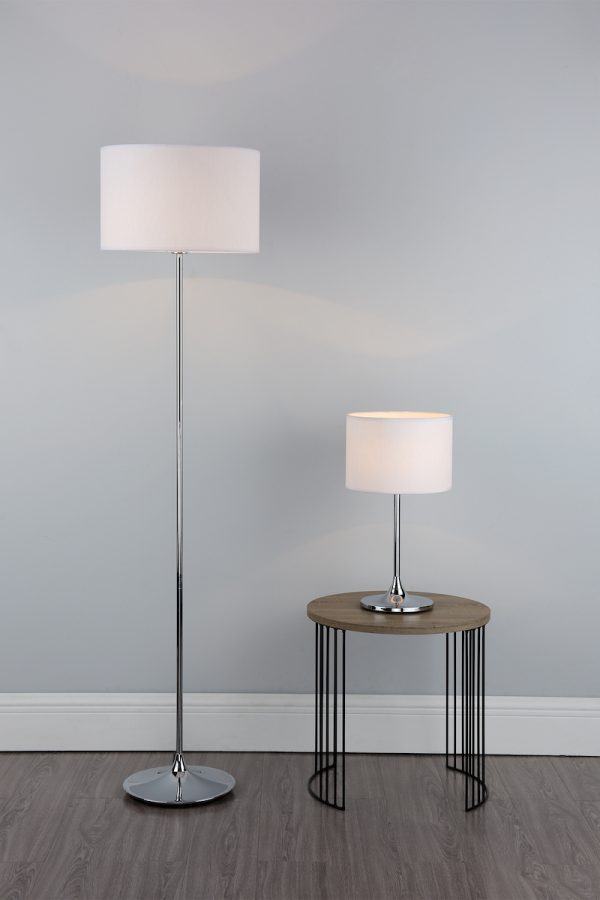 Delta Table Lamp Polished Chrome With Shade - Image 7