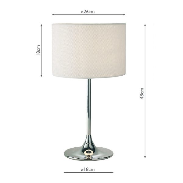 Delta Table Lamp Polished Chrome With Shade - Image 9