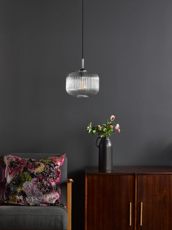 Demarius Pendant Polished Chrome and Clear Glass - Image 5