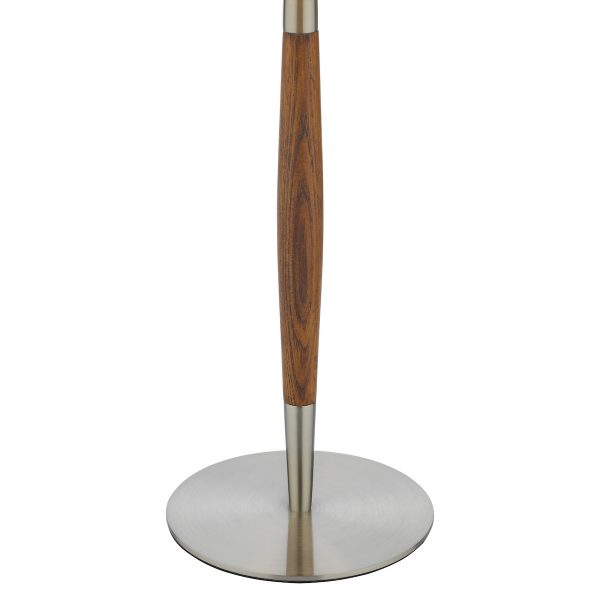 Detroit Table Lamp Satin Nickel Walnut Detail Base Only - Image 3