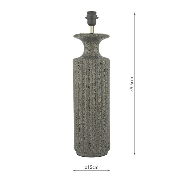 Dugan Table Lamp Black Volcanic Glaze Base Only - Image 6