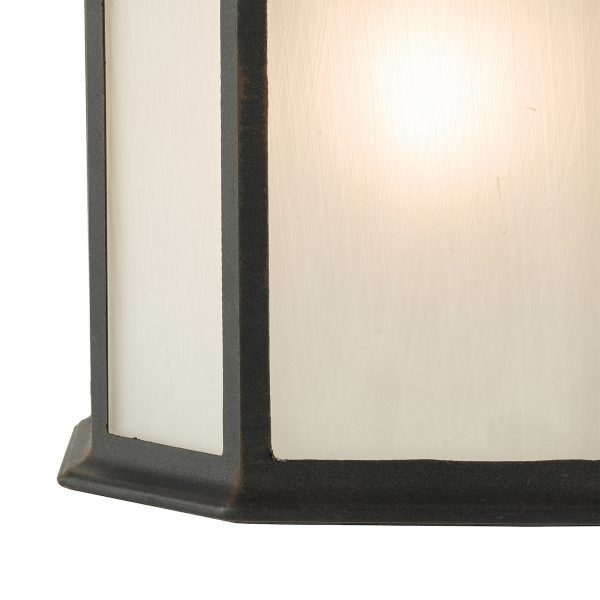 Dulbecco Outdoor Wall Light Black Opal Acrylic IP44 - Image 3