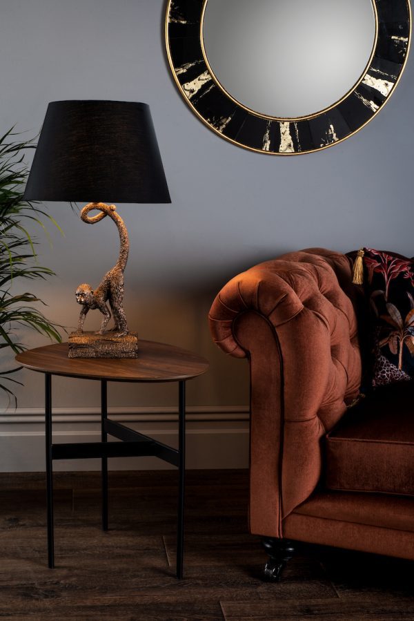 Dwayne Monkey Table Lamp Bronze With Shade - Image 6