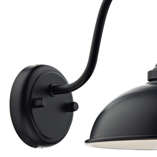 Dynamo Outdoor Wall Light Matt Black Glass IP44 - Image 3