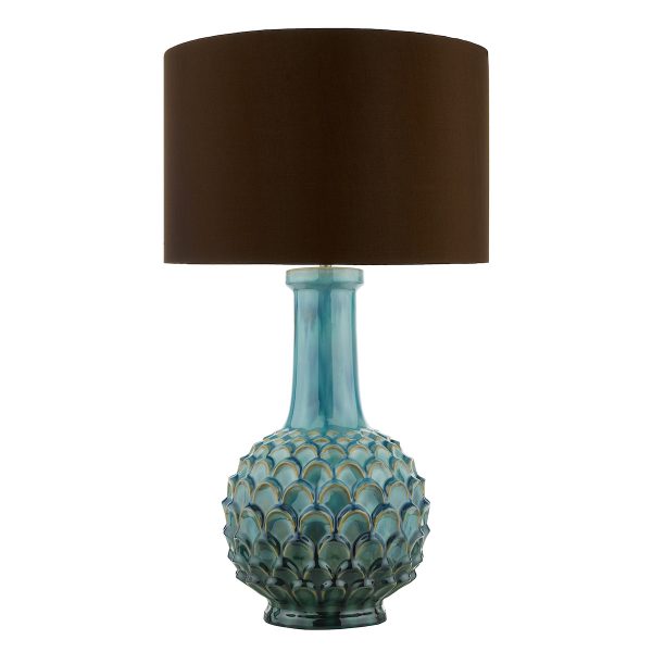 Edlyn Table Lamp Blue Reactive Glaze Base Only - Image 2
