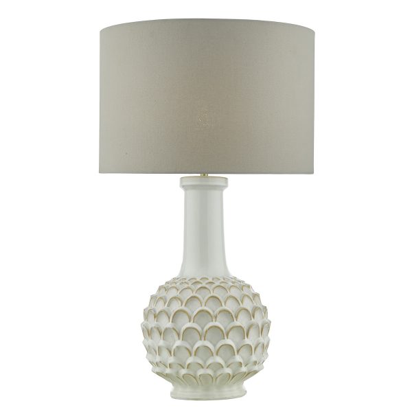 Edlyn Table Lamp White Reactive Glaze Base Only - Image 2