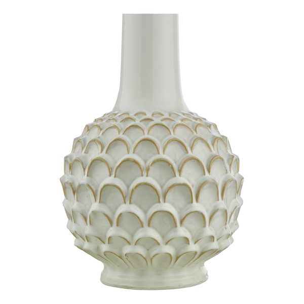 Edlyn Table Lamp White Reactive Glaze Base Only - Image 3
