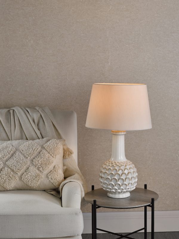 Edlyn Table Lamp White Reactive Glaze Base Only - Image 4