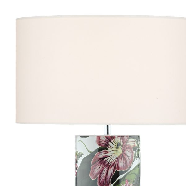Elana Table Lamp Tropical Print Ceramic Base Only - Image 3
